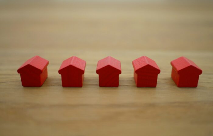 red blocks on brown wooden table